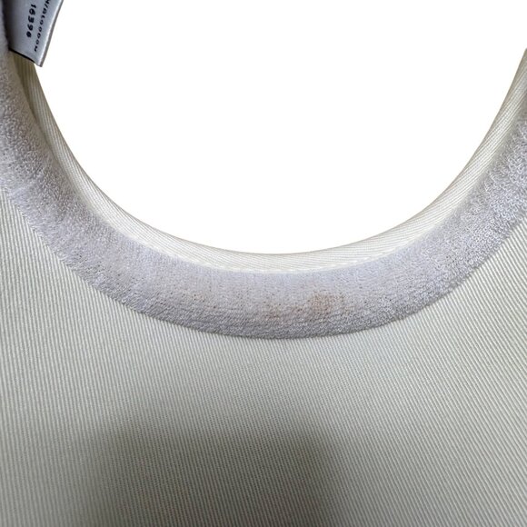 Liz Claiborne Womens White Cotton Adjustable Visor Hat Summer Embroidered Logo - Picture 5 of 8